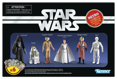 Productafbeelding van Hasbro Star Wars Retro Collectie, "Een nieuwe hoop", set van 6 figuren, 9,5 cm