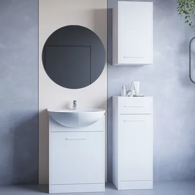 Obrázok produktu pre Kúpeľňový nábytok so zrkadlom NEPPA biely laminát