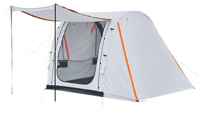 Produktbild von Aufblasbares Heckklappenzelt Autozelt (2042+1020) x 2438 x 2020 mm, Wasserdichtes (PU2000 mm) Campingzelt mit Belüfteten Türen & Moskitonetzen, SUV-Heckzelt für Camping Wandern, inkl. Luftpumpe