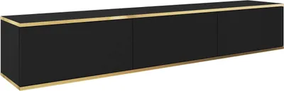 Obrázek produktu pro TV dolní skříňka Rodi - TV skříňka 175 cm, obývací pokoj, PUSH TO OPEN, TV nábytek se 2 klapkami (černá)