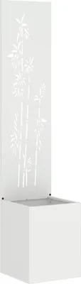 Immagine prodotto di vidaXL Telo frangivista da giardino con motivo floreale, bianco, 32 x 150 cm
