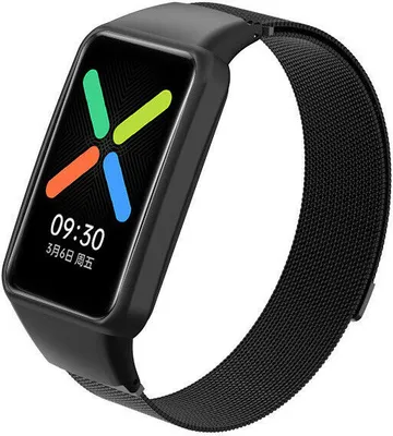 Produktbild von Strap-it Milanese-Kompatibel mit Oppo watch free Armband 46mm Ersatzarmband - Gliederarmband - Hogwertiges Edelstahl Oppo watch series für Oppo smartwatch Armband Schwarz