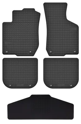 Productafbeelding van Rubberen automatten + tunnelmat voor Audi A3 8L 1996-2001 (hatchback) – 5-delig, zwart, op maat – Wielganizator SolidTread