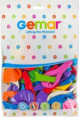 Zdjęcie produktu dla Balony Gemar Mix pastelowe A80 21cm 100 sztuk