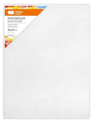 Image de Toile de coton 18 x 24 cm, blanche, HAPPY COLOR - GDD