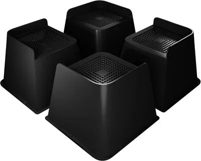 Immagine prodotto di QEENTOE, 4 pezzi di rialzi per mobili, design a forma di L, elevazione di 15 cm, adatti per tavoli, divani e librerie, rialzi per mobili con elevata capacità di carico