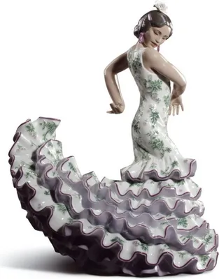 Obrázek produktu pro Casa Padrino porcelánová soška Flamenco woman Multicoloured 27 x v. 47 cm - Ručně vyráběná dekorativní figurka - Limitovaná edice