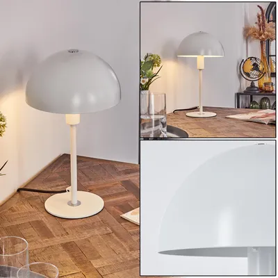 Produktbild von Motrone moderne Nachttischlampe aus Metall in Weiß