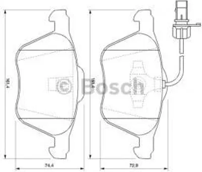 Produktbild von Bosch Bremsbelagsatz, Scheibenbremse  0 986 424 777