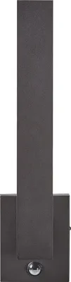 Produktbild von BELIANI Außenwandleuchte LED Schwarz Metall 46 cm mit Bewegungsmelder Modern Rechteckig Lang Beleuchtung für Außen Draußen Terrasse Balkon Ausstattung