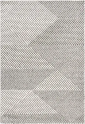 Produktbild von Teppich Kurzflor Retro-Design Modern Wohnzimmer Creme Grau