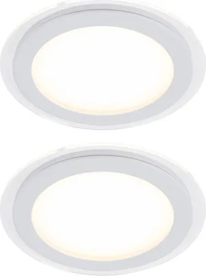 Produktbild von 2 x Paulmann LED Einbauleuchten Set Premium Line Klar/Weiß 2 x 7,5W warmweiß DIMMBAR
