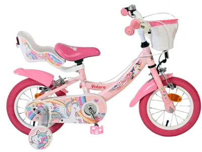 Productafbeelding van Volare Unicorn Kinderfiets - Meisjes - 12 inch - Roze - Twee handremmen