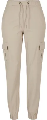 Obrázek produktu pro Dámské kalhoty Urban Classics Ladies High Waist Cargo Comfort Jogging Pants softseagrass - M