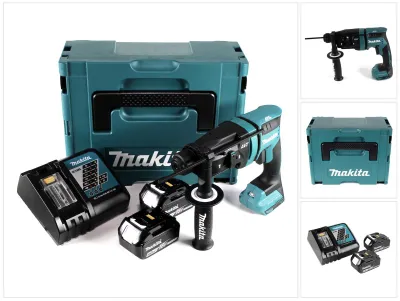 Immagine prodotto di Makita DHR 182 RMJ Martello perforatore a batteria 18 V 1,7 J SDS plus Brushless + 2 batterie 4,0 Ah + caricabatteria + Makpac