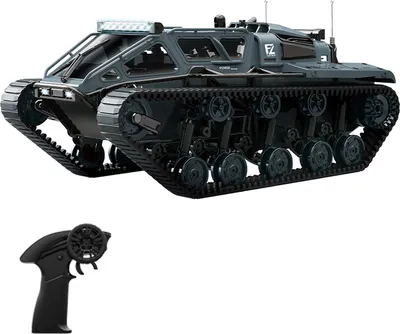 Obrázek produktu pro Dálkově ovládaný tank, terénní kaskadérské vozidlo na 2,4 GHz s rotací o 360° a LED světly, pásové terénní vozidlo, dárek pro chlapce a dívky