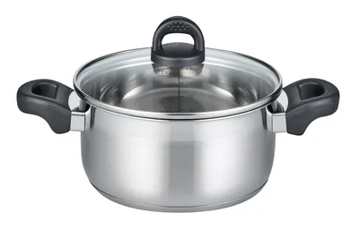 Produktbild von ELO Basic Turmalin Topfset Edelstahl Öl-Dosiersystem Induktion silberfarben 4-teilig