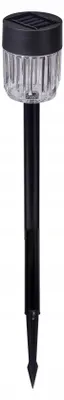 Produktbild von Solar Gartenleuchte LED warmweiß, Schwarz, 39 cm, mit Erdspieß, wetterfest, 1 Stück