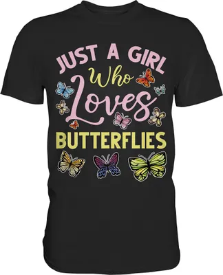 Produktbild von Mädchen Schmetterling T-Shirt – Black / XXL