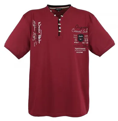Produktbild von Übergrössen Hippes T-Shirt Kurzarm LAVECCHIA 2042 Bordeaux 3XL