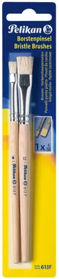 Produktbild von Pelikan Borstenpinsel Sorte 613F Blisterverpackung mit den Größen 6 und 12