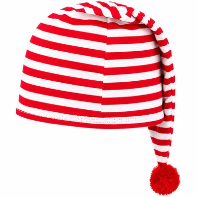 Produktbild von Kinder Schlafmütze mit Bommel - Baumwolle | Rot Weiß Anzahl: 1er Set