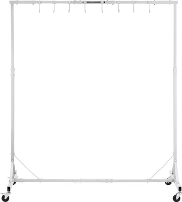 Immagine prodotto di Cavalletto per verniciatura SucceBuy, regolabile da 1,5 a 2,1 m, capacità di carico di 30 kg, 8 ganci con 4 ruote piroettanti, cavalletto per verniciatura auto per officine e garage