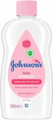 A clear product shot of Johnson's Baby Oil.
