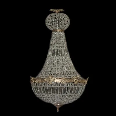 Image de Suspension baroque Casa Padrino, style antique, finition dorée avec cristaux en verre, diamètre 50 cm, hauteur 90 cm - Lustre de luxe