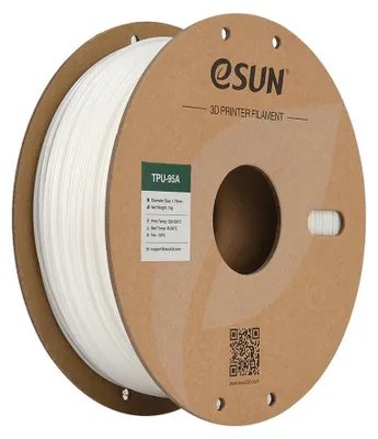 Produktbild von eSUN TPU-95A Filament, 1,75mm, 1kg - Farbton: White