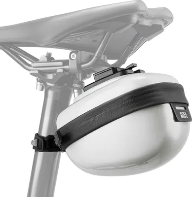 Zdjęcie produktu dla ROCKBROS Torba na siodełko rowerowe Hard Shell 0.4L z uchwytem Jasnoszary