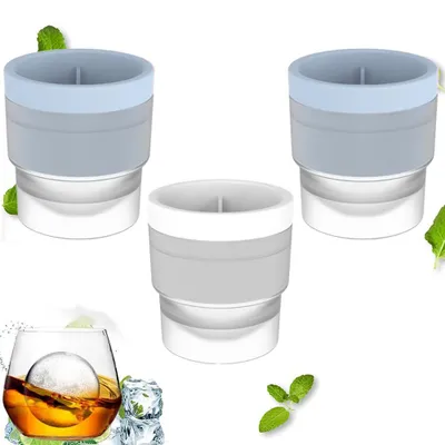 Obrázek produktu pro Kulaté formy na kuličky ledu, forma na led do whisky, ledové kuličky do whisky koktejlů
