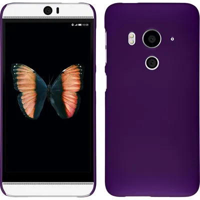 Produktbild von PhoneNatic Case kompatibel mit HTC Butterfly 3 - Hülle lila gummiert Hard-case Cover