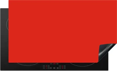 Produktbild von KitchenYeah© Herdabdeckplatte Rot - Farbe - Einfarbig , 91x52cm, Küche Deko, Glaskeramikkochfeld Herdabdeckung, Abdeckplatte fùr Kochfeld