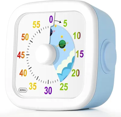 Imagen del producto de Reloj de cocina visual de 60 minutos, silencioso, con diseño de cohete, ideal para la cocina