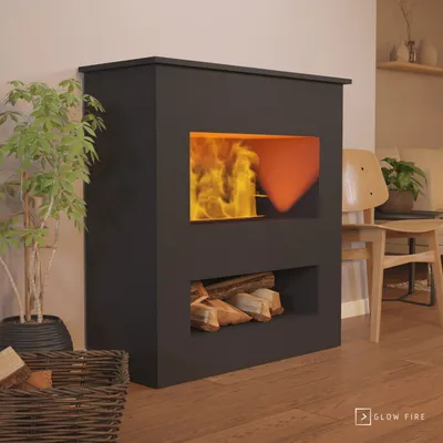 Produktbild von GLOW FIRE Elektrokamin 'Brecht' | Wasserdampf Kamin mit OMC 500 in schwarz | HxBxT: 110x100x50 cm