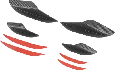 Immagine prodotto di Pinna paraurti, frontale auto, splitter, canard, labbro, spoiler, deflettore, ricambio per Mitsubishi, fibra di carbonio