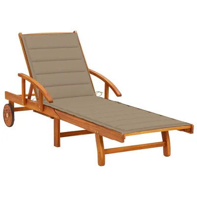 Produktbild von VidaXL 3061605, Lounge, Gepolsterter Sitz, Akazienholz, Beige, Polyester, 670 mm