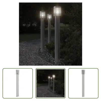 Immagine prodotto di The Living Store luce di percorso argento 110 cm in acciaio inox