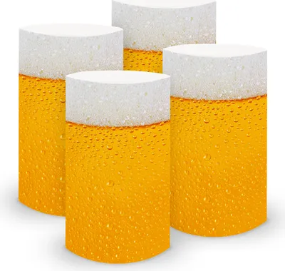 Produktbild von itenga 6x Windlicht klein Bier Rustikal Mottoparty Geburtstag 10,0 cm