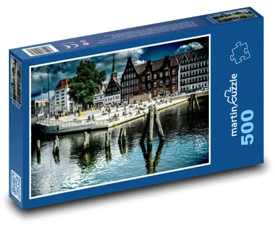 Obrázok produktu pre Puzzle 500 Historické centrum Lübecku - martinpuzzle