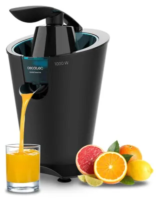 Zdjęcie produktu dla Cecotec Elektryczny wyciskarka do owoców EssentialVita PowerFresh 1000, czarna