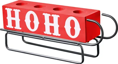 Produktbild von BELIANI Kerzenhalter Rot Eisen Metall Schlittenform für Teelichter Weihnachten 39 cm Weihnachtsdeko Kerzenständer Kerzenleuchter