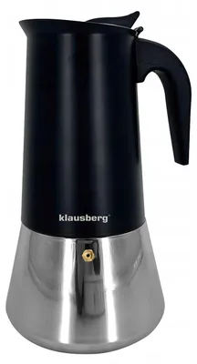 Obrázek produktu pro Kubánský kávovar Klausberg KB 7847, 12 šálků, 600 ml, nerezová ocel, indukce, černá/nerezová ocel