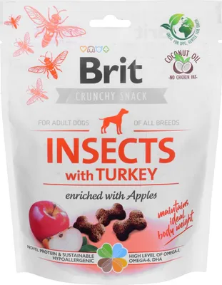 Zdjęcie produktu dla BRIT Crunchy Snack Insects z Indykiem - Przysmak dla psów - 200g