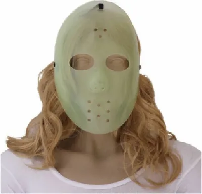 Produktbild von Fu54185 blass-grün Damen Herren Hockey Maske Nachtleuchtend