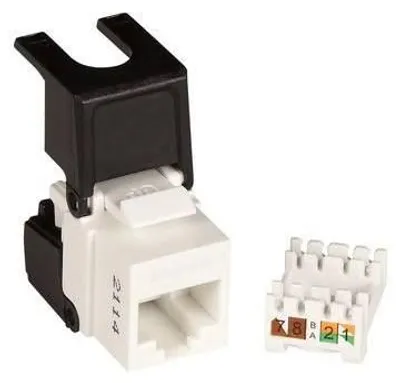 Produktbild von Lanview LVN128143, Flach, Schwarz, RJ-45, RJ-45, Buchse, Stecker