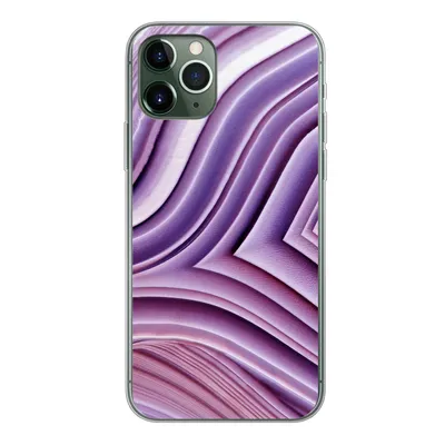 Produktbild von MuchoWow® Handyhülle Schutzhülle Hülle für iPhone 11 Pro Naturstein - Nahaufnahme - Weiß Silikon Softcase Handy Hülle - Handy