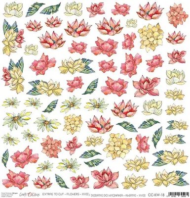 Image de Feuille d'accessoires à découper - Craft o'clock - Flowers 18
