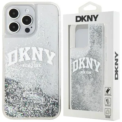 Produktbild von DKNY DKHCP15LLBNAET iPhone 15 Pro 6.1" weiß hardcase Liquid Glitter Big Logo Schutzhülle